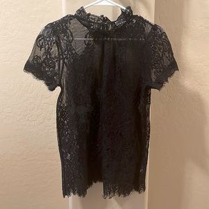 Lace see through shirt